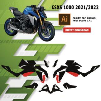 Template suzuki gsxs 1000 / 950 — gabarit de découpe vectoriel