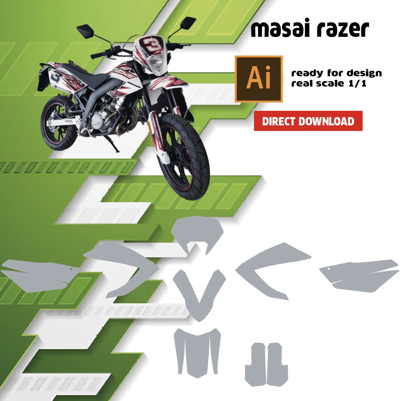 template / gabarit masai razer