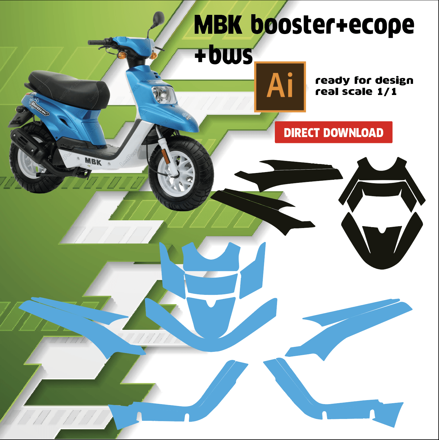 template / gabarit MBK Booster