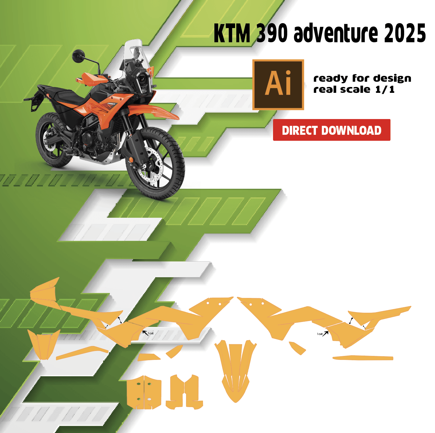 template ktm 390 adventure 2025