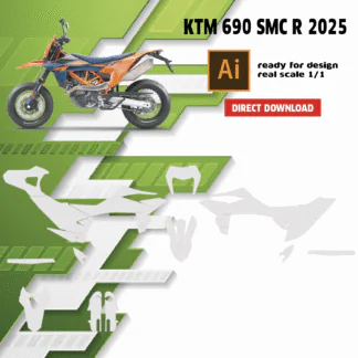 Template ktm 690 smcr — gabarit de découpe vectoriel