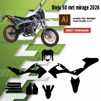 Template rieju mrt 50cc trophy mirage — gabarit de découpe vectoriel