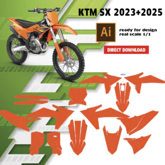 Template ktm sx et sxf + — gabarit de découpe vectoriel