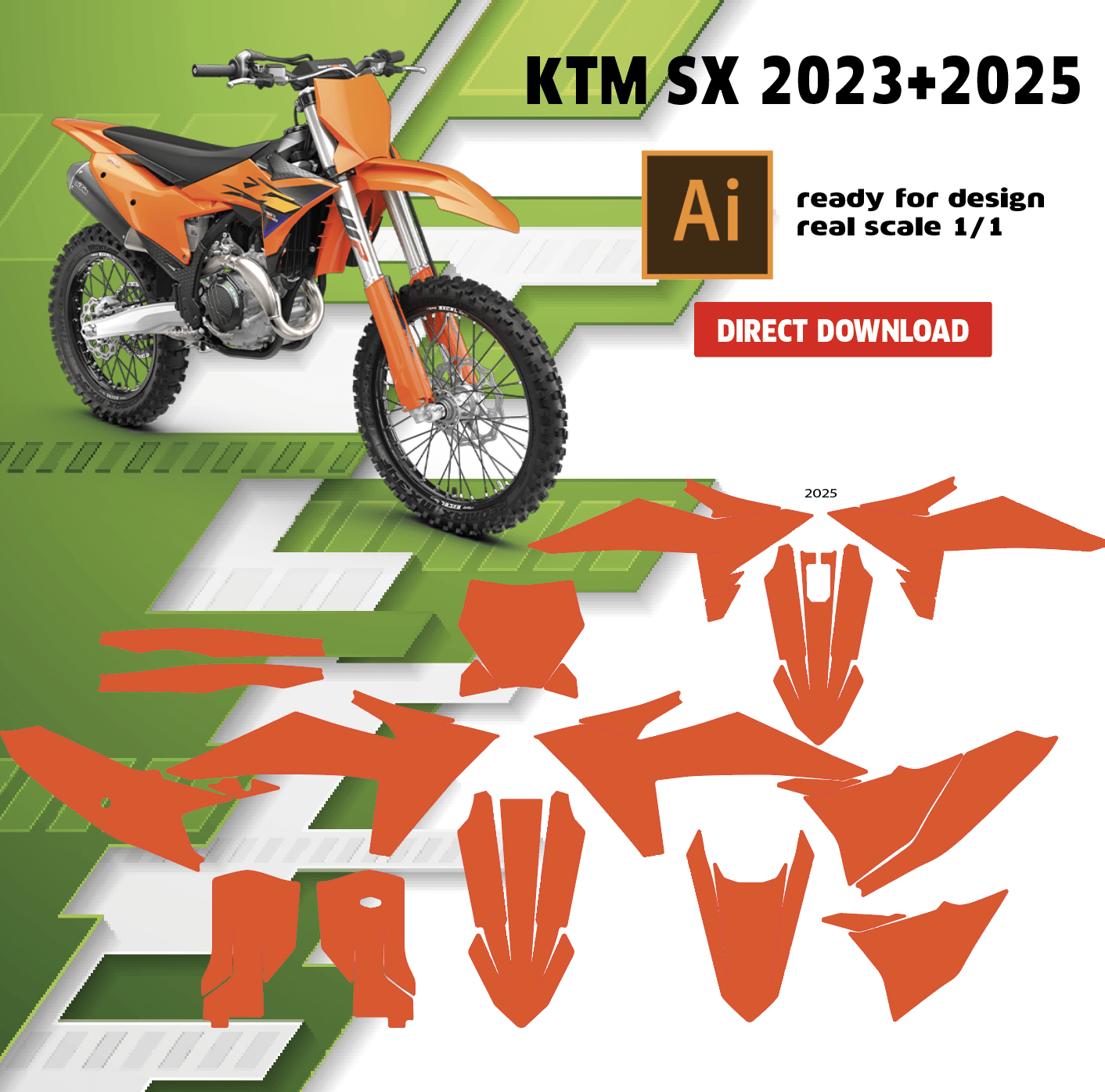 template ktm sxf 2025