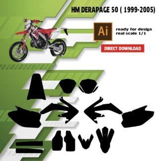 Template honda hm derapage 50 ( 1999-) — gabarit de découpe vectoriel