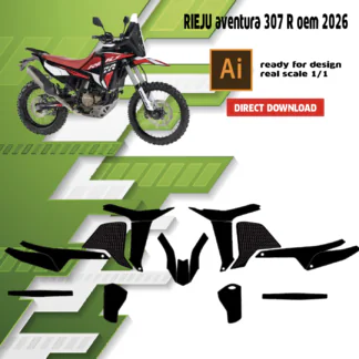 Template rieju aventura 307 r oem — gabarit de découpe vectoriel