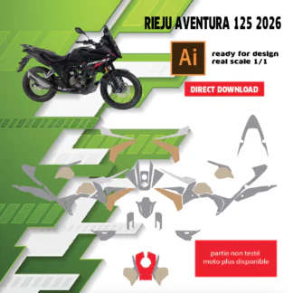 Template rieju aventura 125 — gabarit de découpe vectoriel