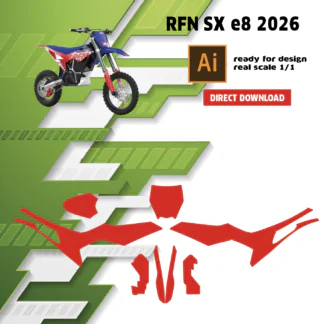 Template rfn sx e8 — gabarit de découpe vectoriel